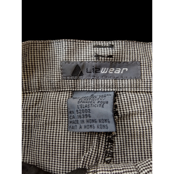 Vintage 80's Houndstooth High Waisted Stirrup Pants Liz wear  sz 6 - Picture 7 of 9